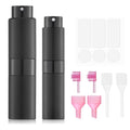 owlyee Perfume Travel Refillable Bottle - Empty Mini Cologne Spray Atomizer - Travel Size Fragrance Sprayer for Sample - Small Portable Refill Pump for Men Women 20ML & 8ML Black