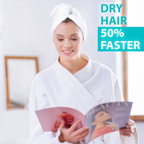 Bondi SPA Microfiber Hair Towel - Dries Hair 50% Faster | Anti-Frizz & Super Absorbent - XL Rectangle