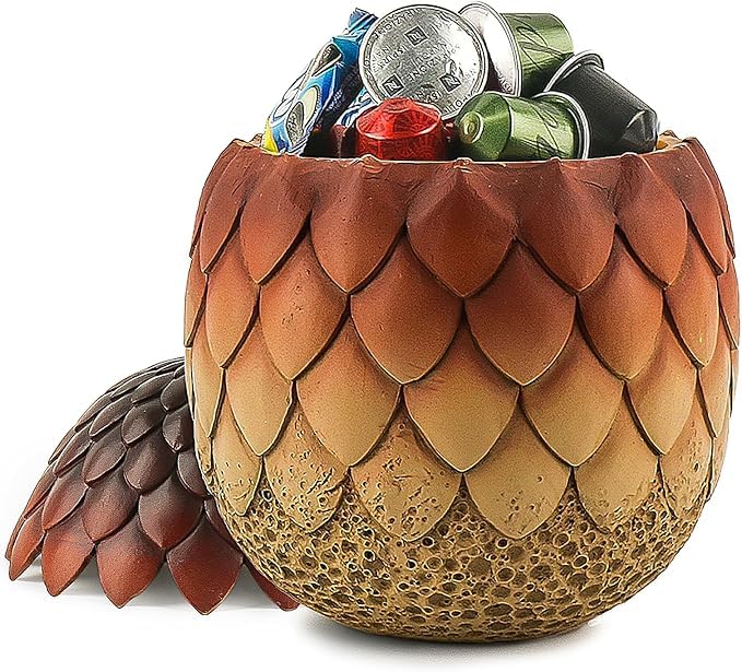 Large Halloween Dragon Egg Candy Bowl - Extra Large Red Decor & Storage