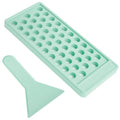 Sherules Lip Balm Filling Tray and Spatula Kit - 50 Tubes Holder for DIY Lip Balm Making - Compatible with 5.5ml Empty Tubes, Green