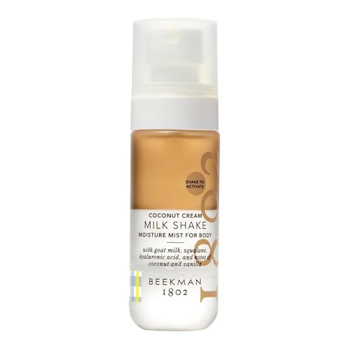 Beekman 1802 Milk Shake Hydrating Body Mist - Alcohol-Free Moisture with Goat Milk & Hyaluronic Acid | Coconut Cream, 2 Fl Oz