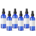 SMART SOLUTIONS Small Mini Plastic Spray Bottles, 2 oz 6 Pack with Labels (Blue)
