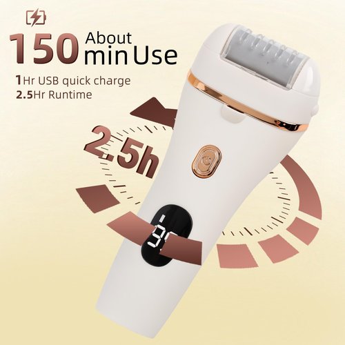 Meyluth Electric Callus Remover for Feet, 17-in-1 Professional Pedicure Kit, Foot Scrubber Electric Foot File for Hard Cracked Dry Dead Skin, 3 Rollers, 2 Speed, Battery Display