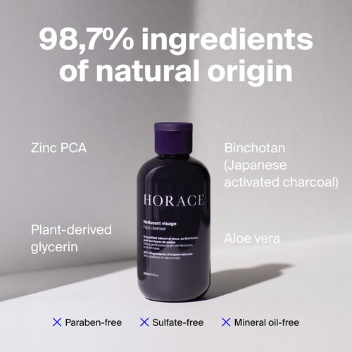 Horace Face Cleanser for Men - Purifying Gel for Excess Sebum Control - Gentle for All Skin Types - 200 ml