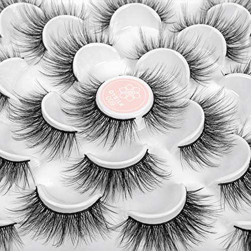 False Eyelashes 6D Fluffy Mink Lashes Pack - 09-19mm Reusable Cat Eye Style