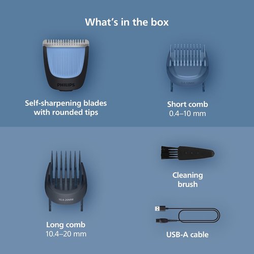Philips Norelco Beard Trimmer 3000 - 100% Waterproof with 40 Length Settings & USB Charging, BT3620/40