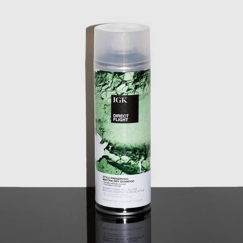 IGK DIRECT FLIGHT Matcha Dry Shampoo - Lightly Cleanses & Refreshes Hair | No White Residue | 6.3 Oz