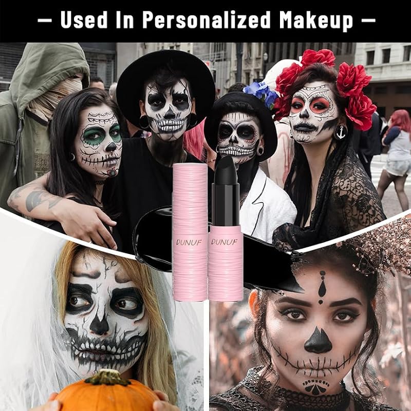 White Matte Lipstick & Face Body Paint Stick - Clown, Halloween, SFX - Variation 02 White