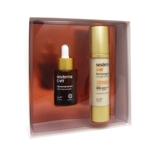 Sesderma C-Vit Boost Radiance Pack - Brightening Skincare Set, 0.8 lb.