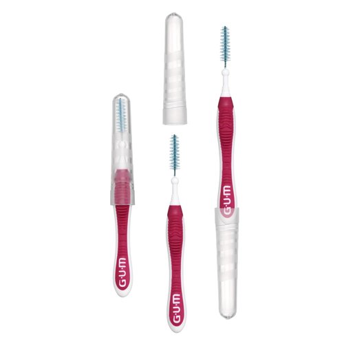GUM Proxabrush Go-Betweens - Moderate - Interdental Brushes - Soft Bristled Dental Picks for Plaque Removal Health - Safe for Braces & Dental Devices, 10ct (Pack of 6)