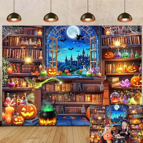 7x5FT Halloween Witch Magic Backdrop for Photos & Parties - Fall Decor