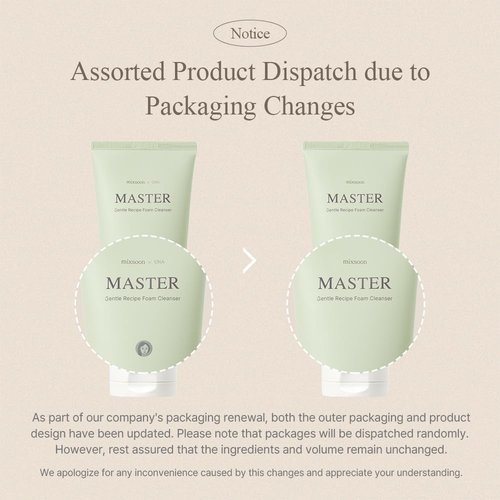 Mixsoon Master Gentle Recipe Foam Cleanser - Mild Exfoliation with Amino Acid Complex & Cica | 150ml / 5.07 fl. oz.