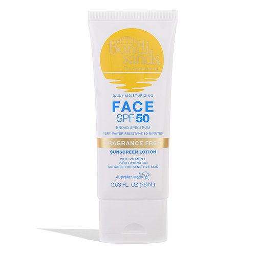 Bondi Sands SPF 50 Fragrance-Free Daily Sunscreen Face Lotion - Hydrating, Non-Greasy, Water-Resistant | 2.53 Oz/75 mL
