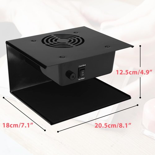 QUTUNI Nail Dryer for Regular Polish, 300W Nail Drying Fan with Hot and Cool Air, Professional Air Nail Dryer for Manicure Salon and Daily Home Use
