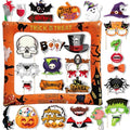 Halloween Inflatable Photo Booth Frame with 30 Photo Props - Spooky & Fun Party Decor