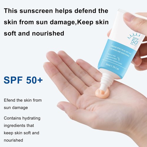 Heartleaf Korean Sunscreen SPF 50+ - Silky Moisture Tinted Sun Essence, Lightweight & Non-Greasy, 50ml