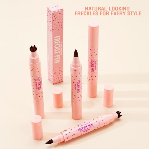 Jolilab Freckle Pen - 3-in-1 Dual-Ended Stamp & Precision Tip | Waterproof Eyeliner/Brow Pencil in Soft Brown & Dark Brown