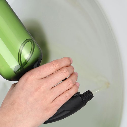Honeydak 2 Pcs 360° Spray Bottle, 16 Oz/ 500 ml Plastic Upside Down Spray Bottles for Cleaning, Plants, Hair Water, with Nozzle W/fine Mist and Stream Setting(Green)