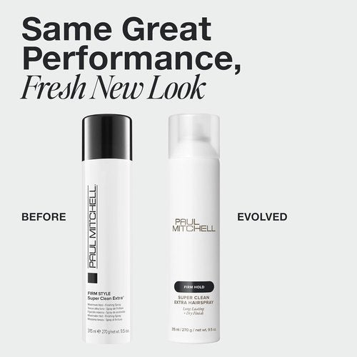 Paul Mitchell Super Clean Extra Hairspray - Long-Lasting Firm Hold & Dry Finish for All Hair Types