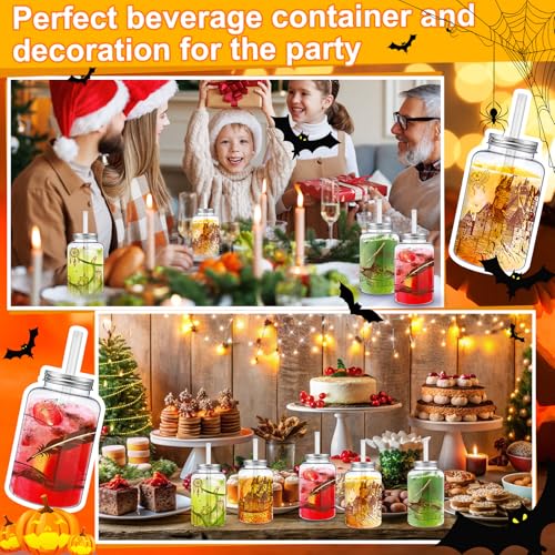 Magical Wizard Plastic Cups Set - 20 Count, 16 oz with Straw & Lid - Variation of THIS Listing