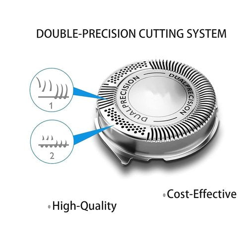 Upgrade HQ8 Replacement Blade for Philipss Norelcos Replacement Razor Blades Aquatec Shavers HQ8 Replacement Razor Blades Compatible with Shavers AT810 AT880 PT720 AT815 HQ8505 Heads, 6PACK