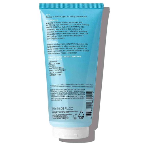 La Roche-Posay Toleriane Foaming Facial Cleanser - Oil-Free Pore Cleanser with Niacinamide & Ceramides for Sensitive Skin