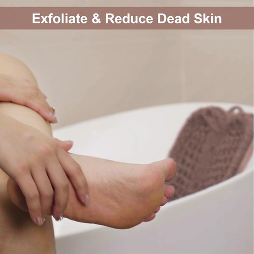 BESKAR Shower Foot Scrubber Mat with Non-Slip Suction Cups, Foot Spa Brush for Cleaning & Exfoliating Your Feet No Bend, Foot Points Reflexology Mat for Relax Your Feet