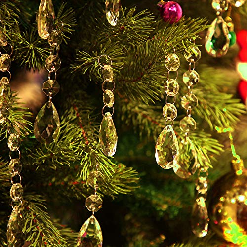 48-Piece Crystal Ornaments for Christmas Tree & Chandelier Decor - Beads & Pendants