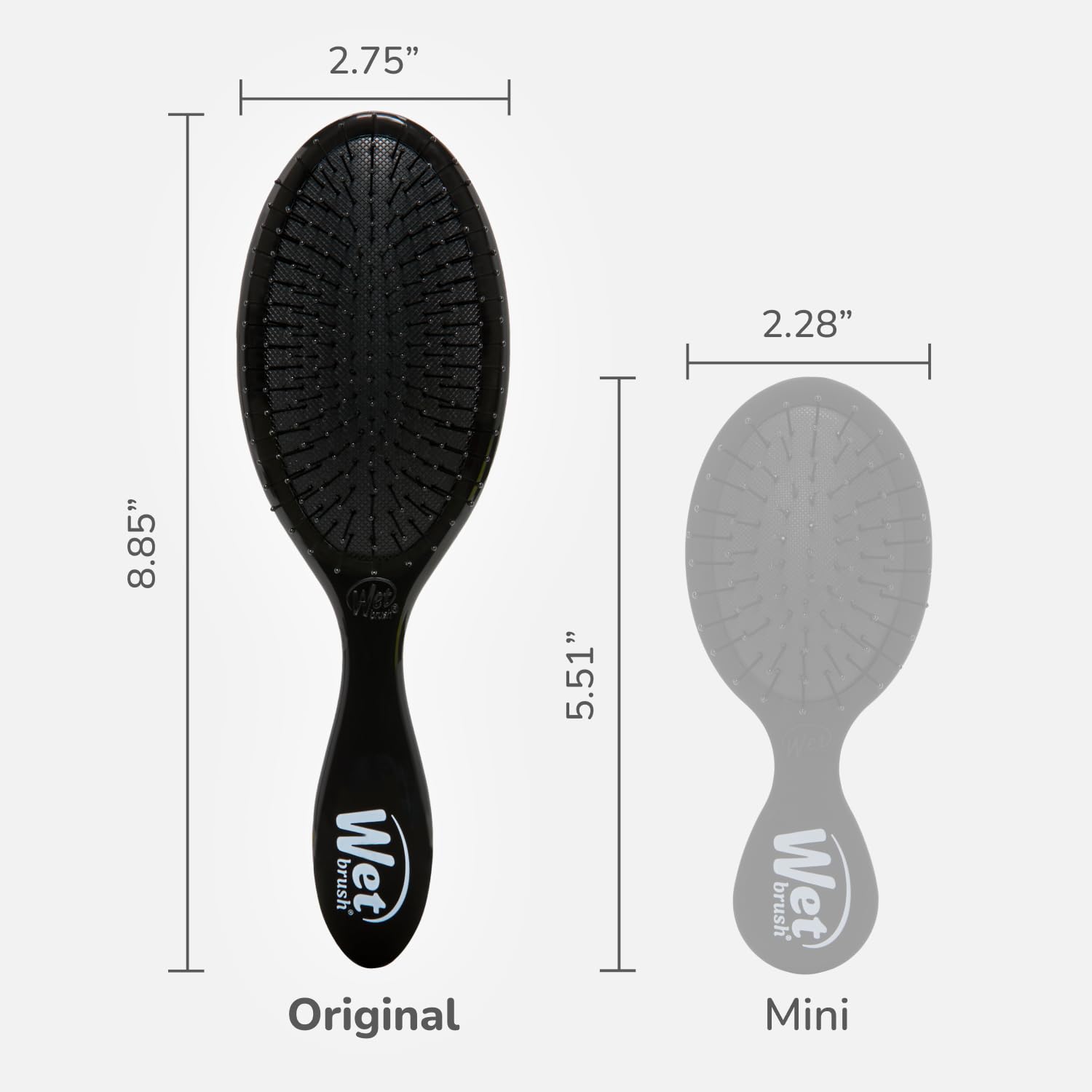 Wet Brush Original Detangling Hair Brush - Ultra-Soft IntelliFlex Bristles for Effortless Tangle Removal | Classic Black