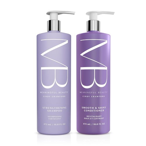 Meaningful Beauty Age-Proof Hair Care Set - Strengthening Shampoo & Conditioner | Plant-Based Keratin, 16 Oz Each