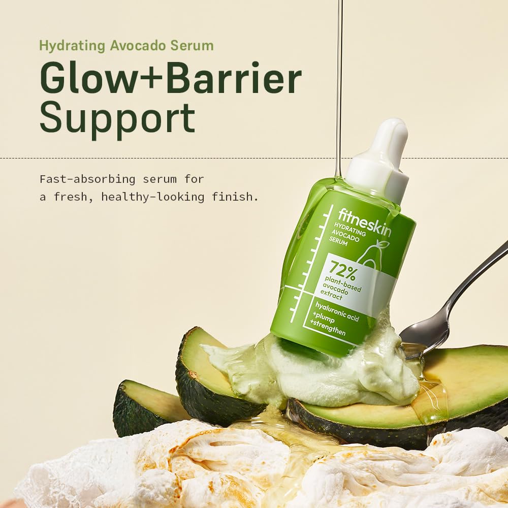 **Skiennix Hydrating Avocado Serum - Nourishing Fruit Water & Vitamin B3 | 1 Fl Oz (30ml) - Vegan & Fragrance-Free**