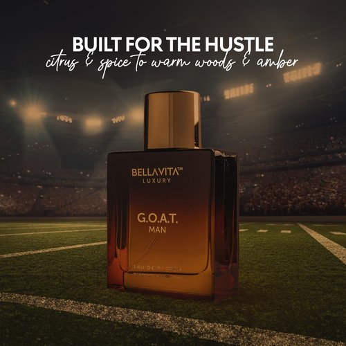 Bellavita Luxury G.O.A.T. Eau de Parfum - 100 ml | Long-Lasting Men's Fragrance with Citrus, Bergamot, Patchouli & Vetiver Notes