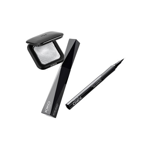 KIKO Milano|Snow-Kissed Holiday Jingle Trio Eyes Gift Set|Eyes Gift Set: volumising mascara, eyeliner pen and metallic eyeshadow