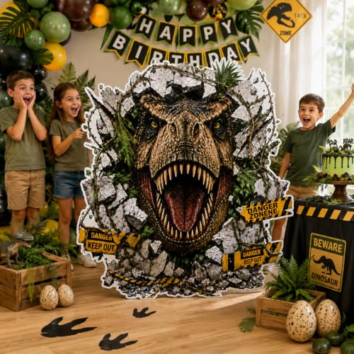 Dinosaur Cardboard Cutout for Trunk or Treat Halloween Decorations