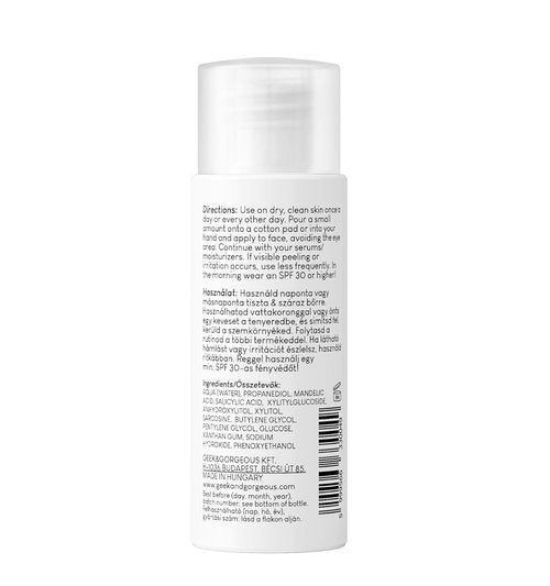 Geek & Gorgeous Cheer Up Exfoliating Liquid - Mandelic Acid & Salicylic Acid for Oily Skin - 1 oz