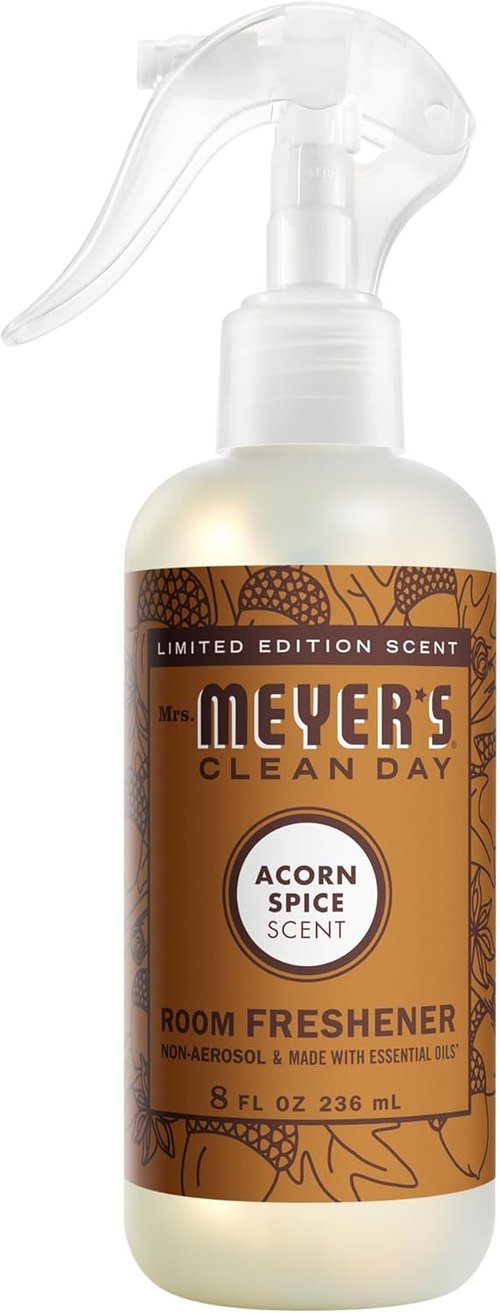 Mrs. Meyer's Clean Day Room Spray - Acorn Spice Scent | 8 Fl Oz Bottle for Fresh Indoor Air
