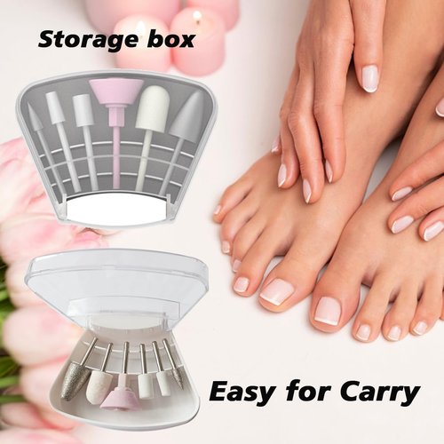 6 Count Upgrade Nail File Replacement Head Refills Compatible with Finish Touch Flawless Salon Nail kit