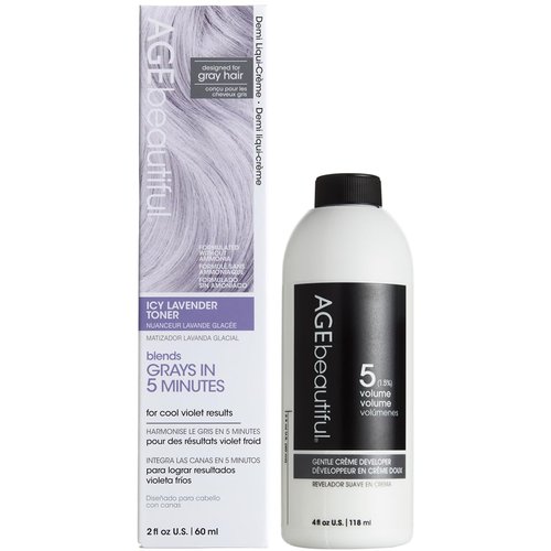 AGE Beautiful Demi Liqui-Creme 5-Minute Express Toner - Blend & Enhance Gray Hair | Ammonia-Free Formula for Shine & Custom Shades