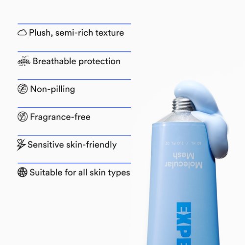 Experiment Molecular Mesh Barrier Repair Face Moisturizer - Soothing Lightweight Face Cream for Strength, Redness, & Irritation - Ectoin, Phytosphingosine, Centella 2 FL OZ - Vegan for Sensitive Skin