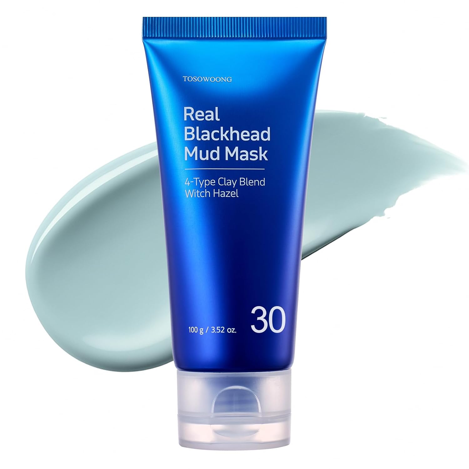 TOSOWOONG Real Blackhead Mud Mask - Pore-Purifying Clay for Deep Cleaning & Oil Control | 100g / 3.52oz