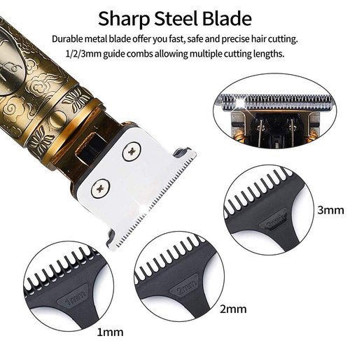 daydayone Beard Trimmer Hair Clippers for Men, Professional T-Blade Trimmer Cordless Rechargeable Hair Edgers Clippers Electric Beard Shaver with LED Display