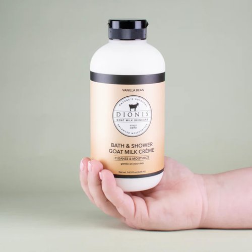 Dionis Goat Milk Bath Soap & Liquid Shower Crème Vanilla Bean 14.5oz (Pack of 1)
