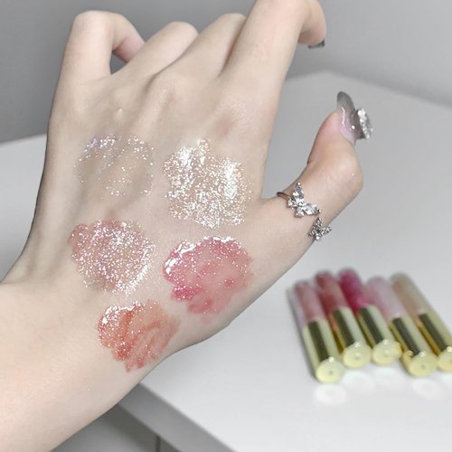 Petansy Shimmery Glitter Lip Gloss Set - 5 Colors of Nourishing Hydrating Lip Plumper