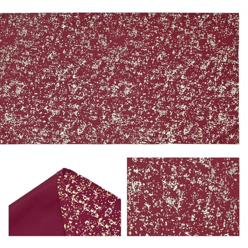 Dutch Fleece Table Runner 13x72 Inch Holiday Kitchen Decor Glitter Metallic