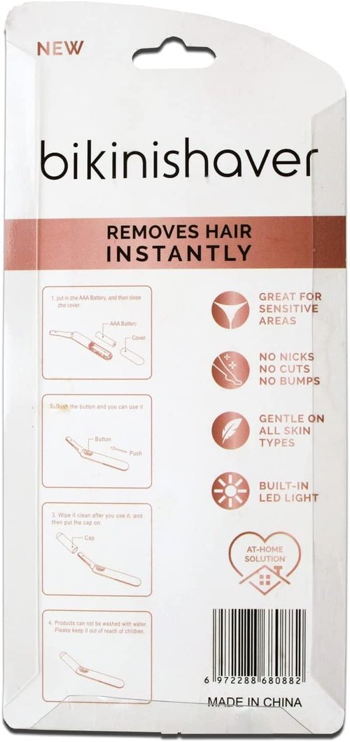 Skiennix Bikini Trimmer for Women - Personal Hair Removal Shaver for Sensitive Areas | Dry Use