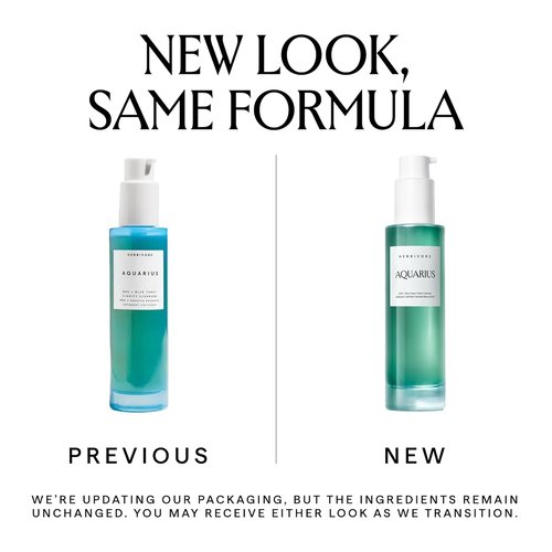 HERBIVORE Aquarius BHA Cleanser - Deep Cleansing & Gentle Exfoliation for Oily-Combination Skin | 3.3 oz Vegan