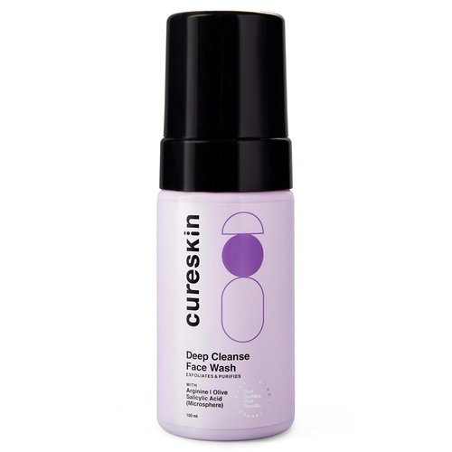 Cureskin Deep Cleanse Salicylic Acid Face Wash - Foaming Formula for Oily Skin | 3.38 fl oz
