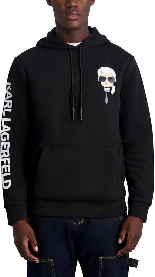 KARL LAGERFELD Men's Hoodie - Stylish Karl Character Design | Comfortable Fit