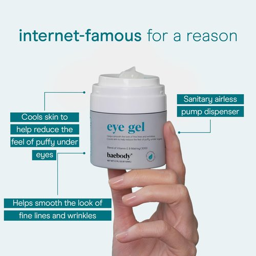 Baebody Under-Eye Gel - Cooling Cream for Dark Circles & Puffiness - Anti-Aging Hydration (50 ml)