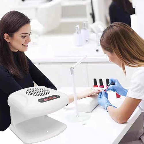 GGAIFbp Nail Dryer for Regular Polish 300W 2 in 1 Nail Drying Fan with Auto Sensor Hot and Cold Air Professional Nail Dryer for Manicure Salon and Daily Home Use(White)